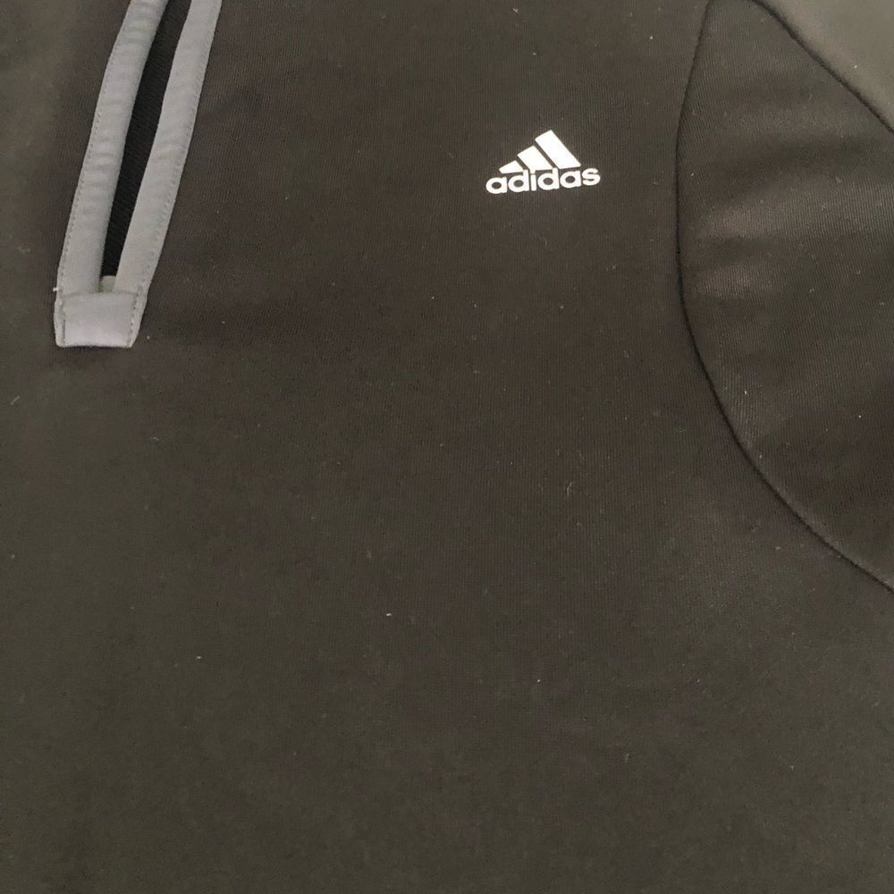 Adidas 1/4 Zip Up Black Athletic Pullover Sz XL - Picture 4 of 7